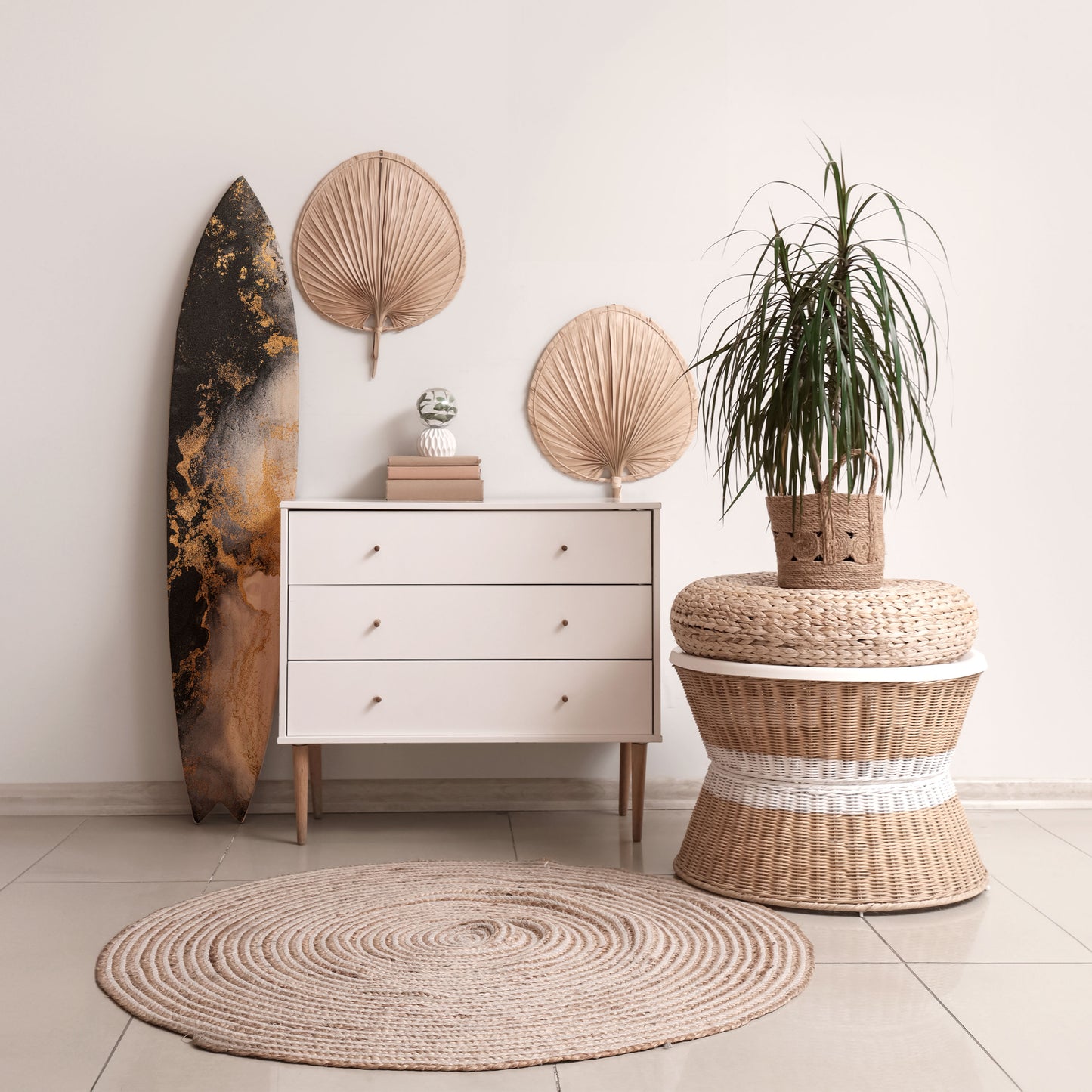 MARBLE OF TOMMORROW Painel Decorativo Prancha de Surf
