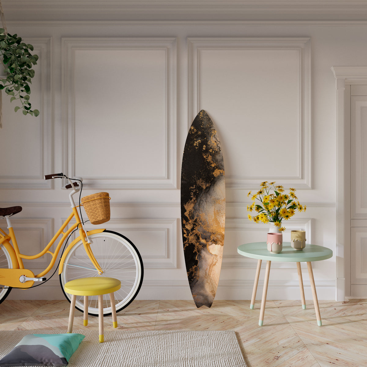 MARBLE OF TOMMORROW Painel Decorativo Prancha de Surf