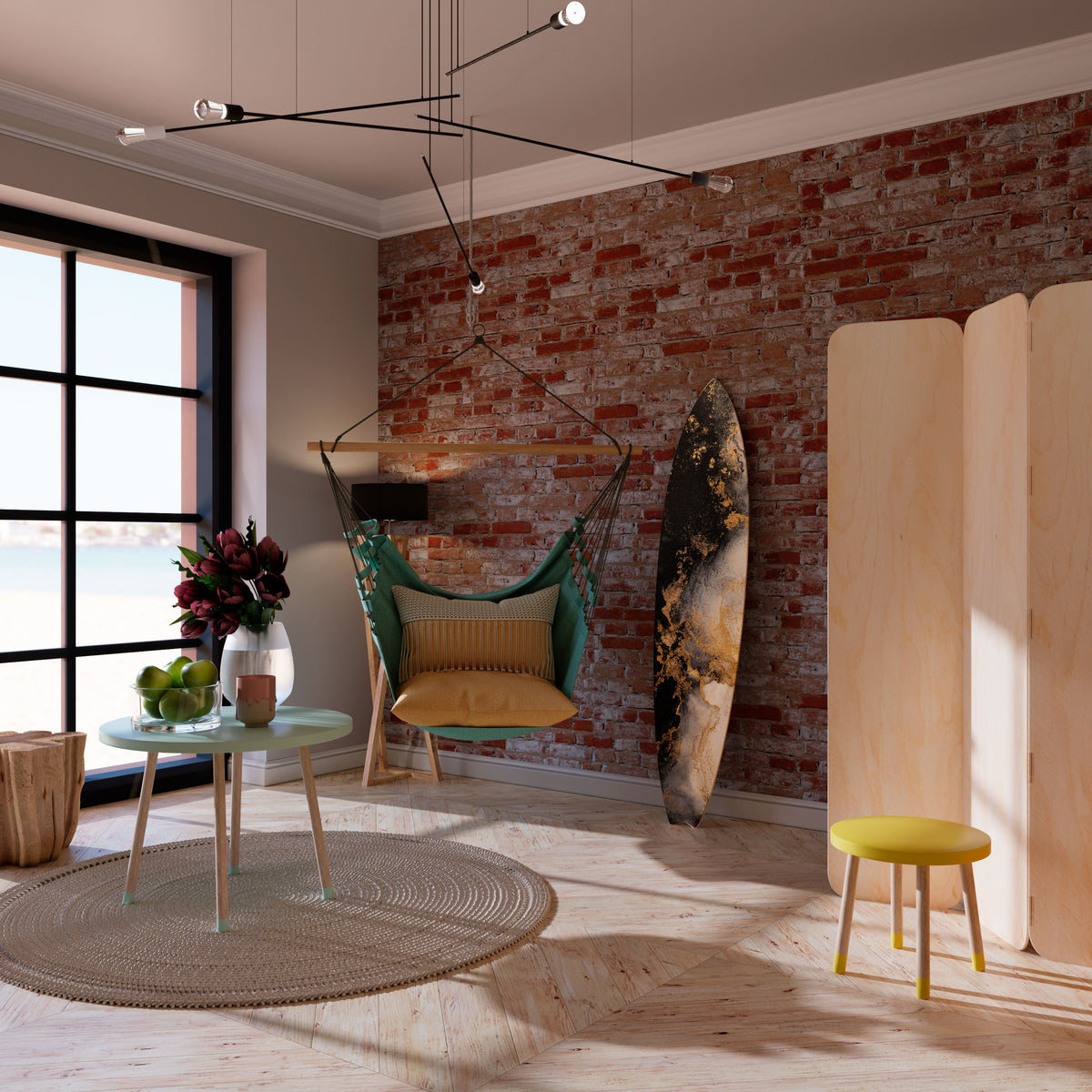 MARBLE OF TOMMORROW Painel Decorativo Prancha de Surf