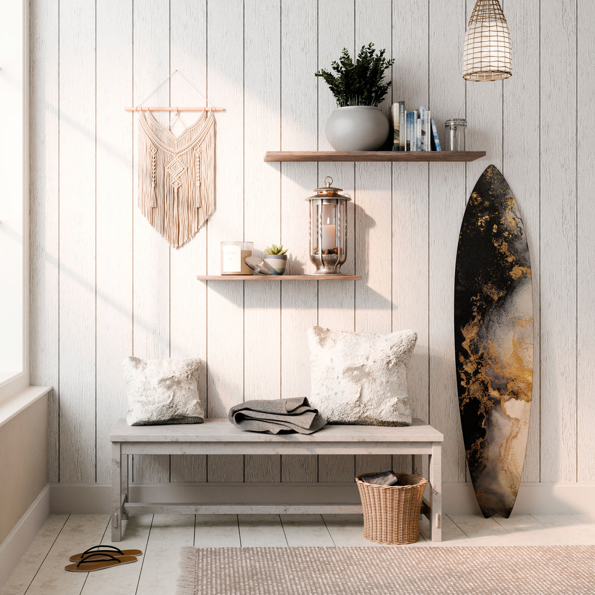 MARBLE OF TOMMORROW Painel Decorativo Prancha de Surf