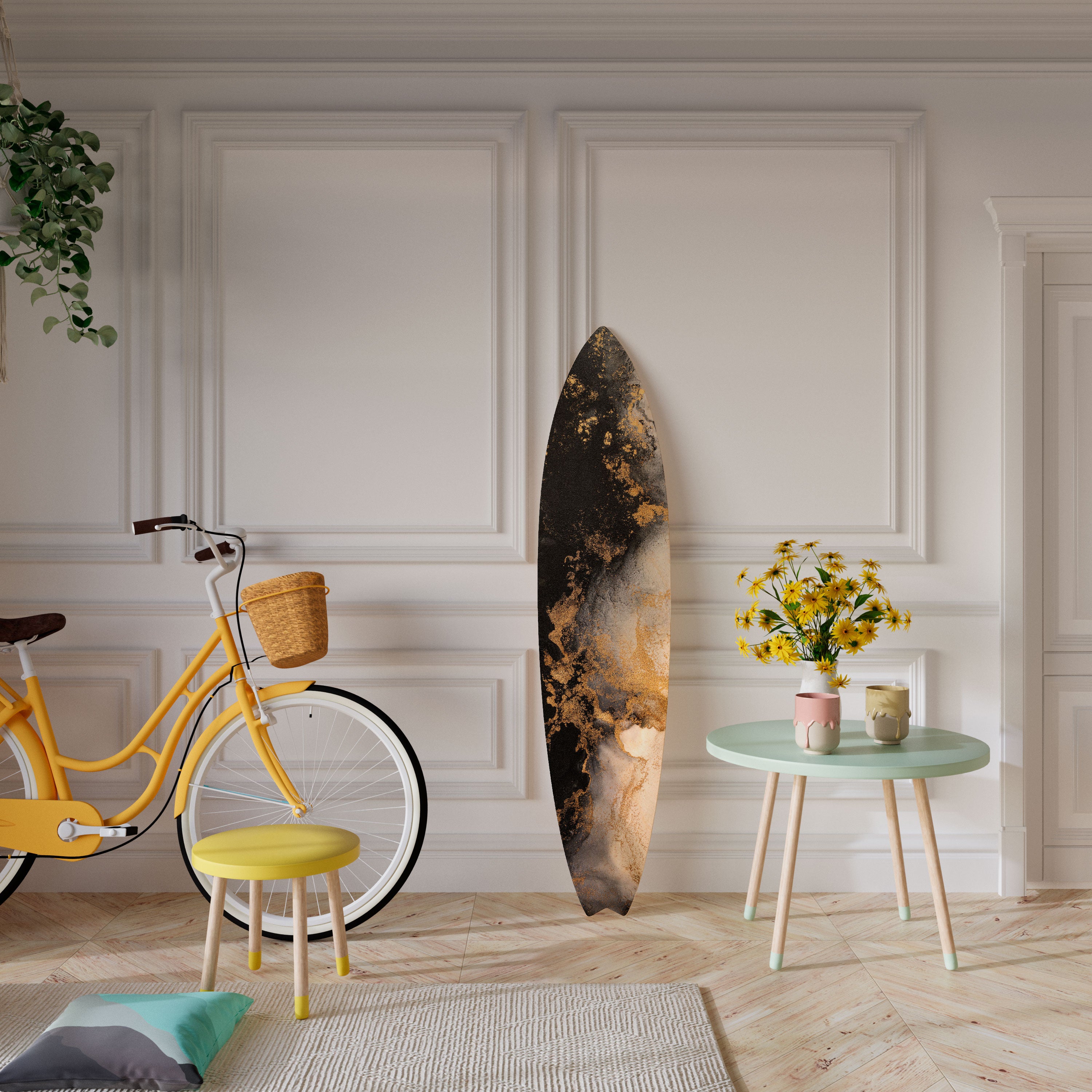 MARBLE OF TOMMORROW Prancha de surf decorativa em contraplacado