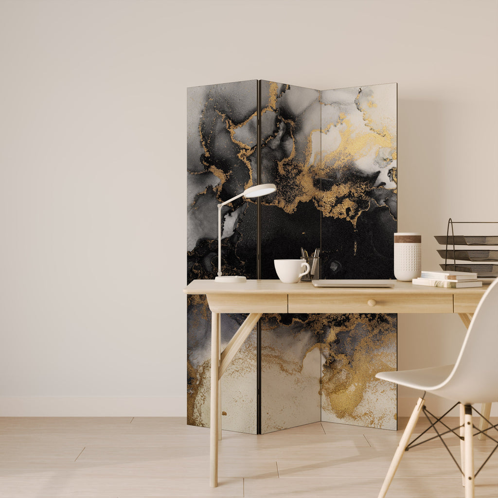MARBLE OF TOMMORROW Biombo Decorativo de 3 Painéis