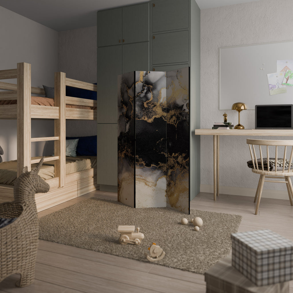 MARBLE OF TOMMORROW Biombo Decorativo de 3 Painéis