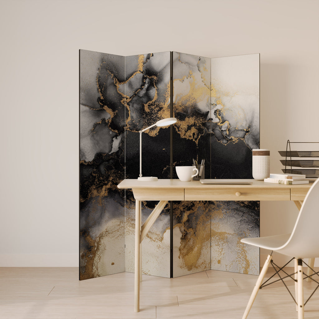 MARBLE OF TOMMORROW Biombo Decorativo de 4 Painéis