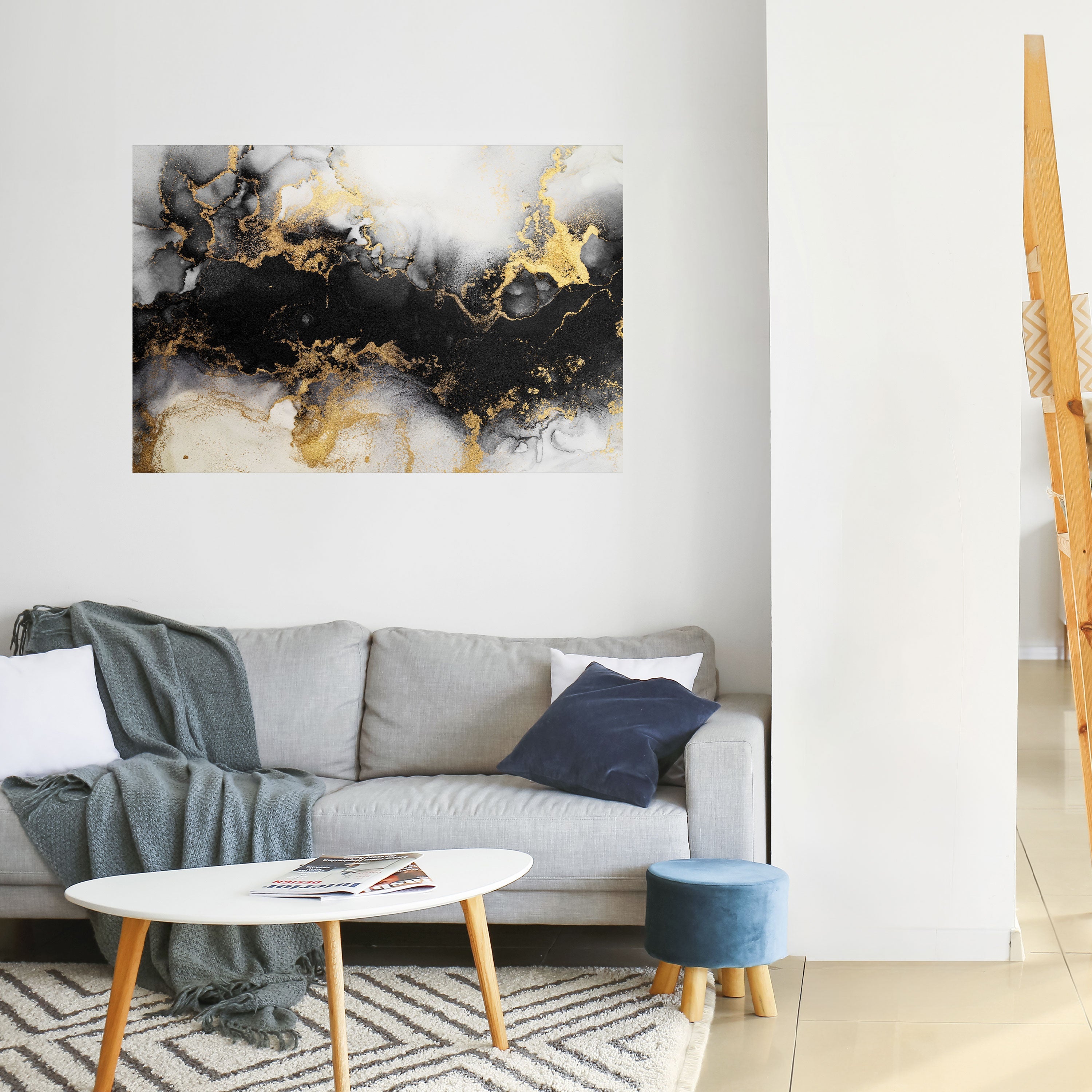 MARBLE OF TOMMORROW Peel and Stick Horizontal Poster