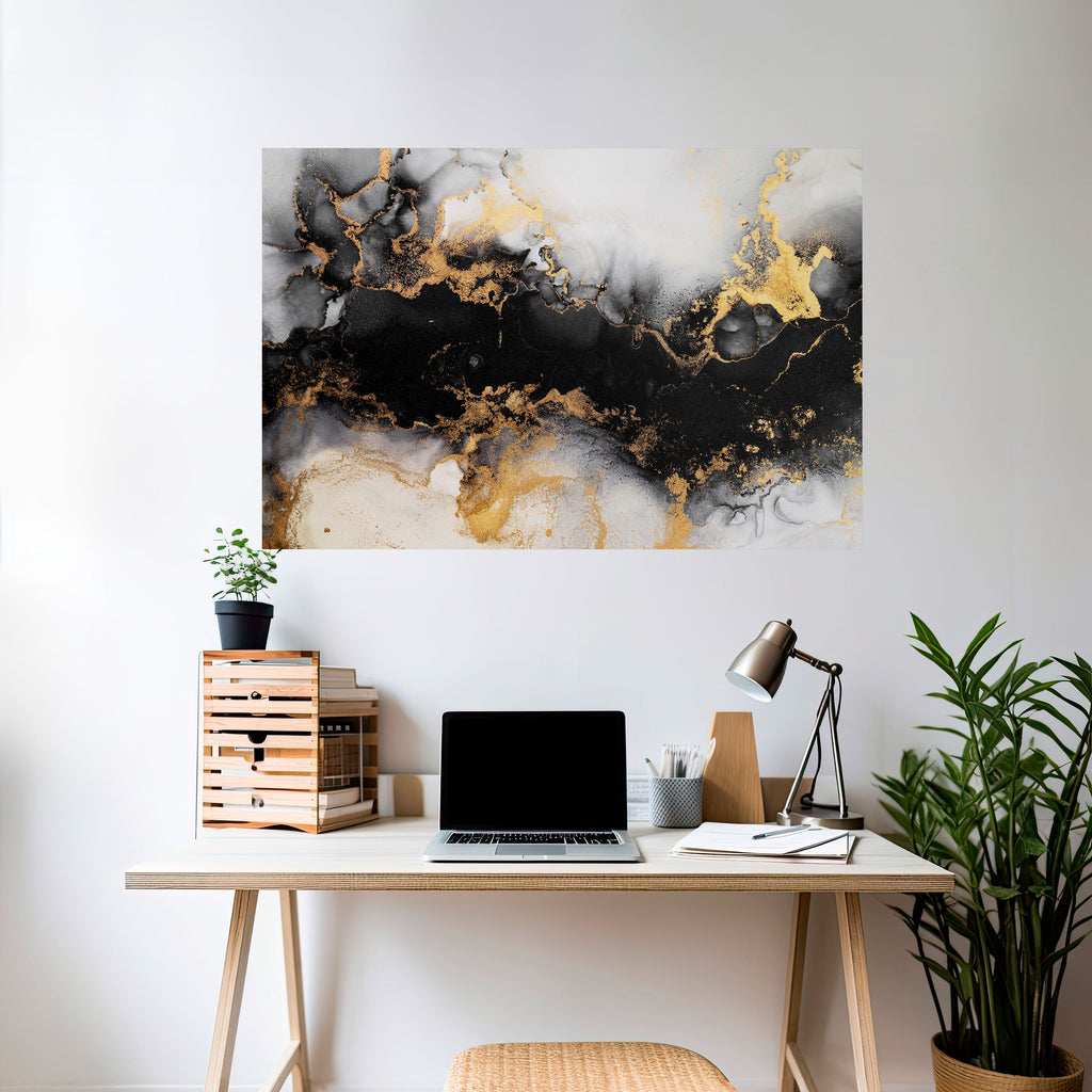 MARBLE OF TOMMORROW Peel and Stick Horizontal Poster