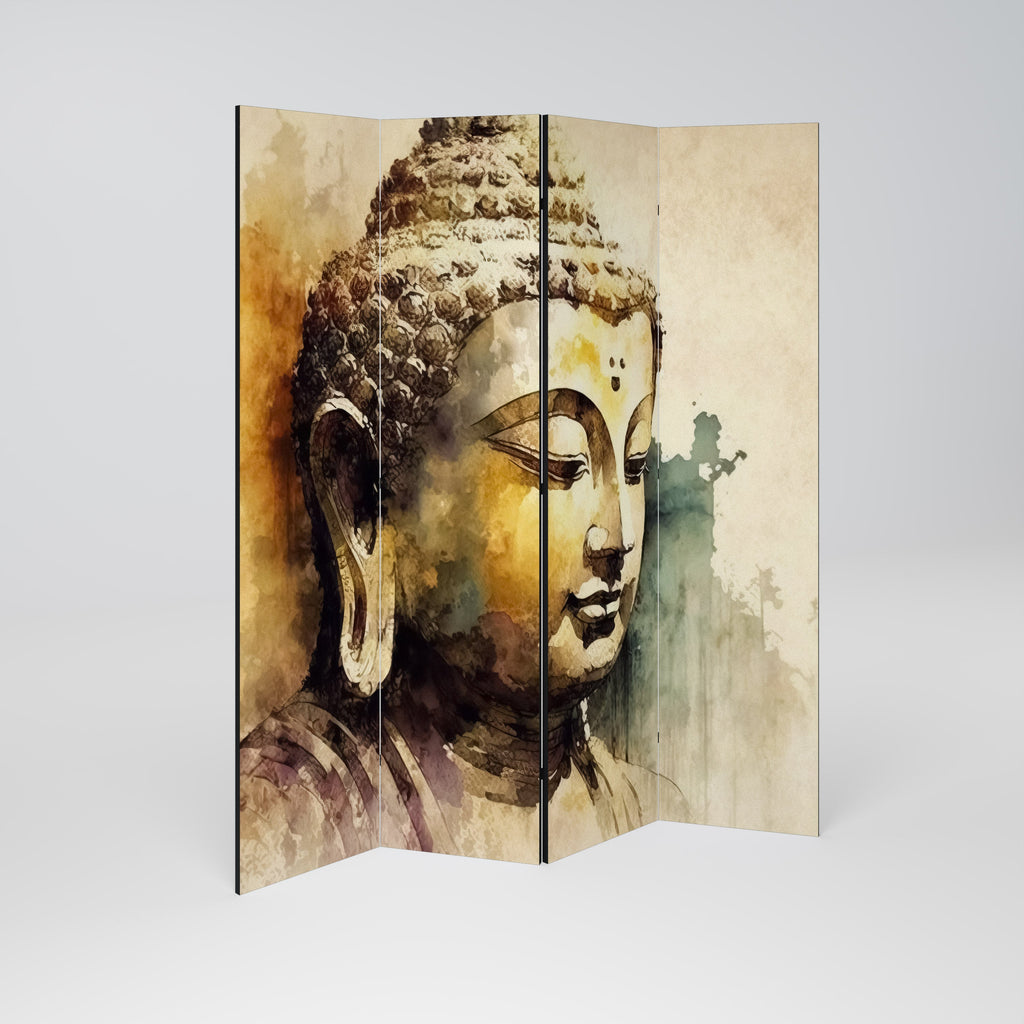 TRANQUIL BUDDHA WHISPERS Biombo Decorativo de 4 Painéis