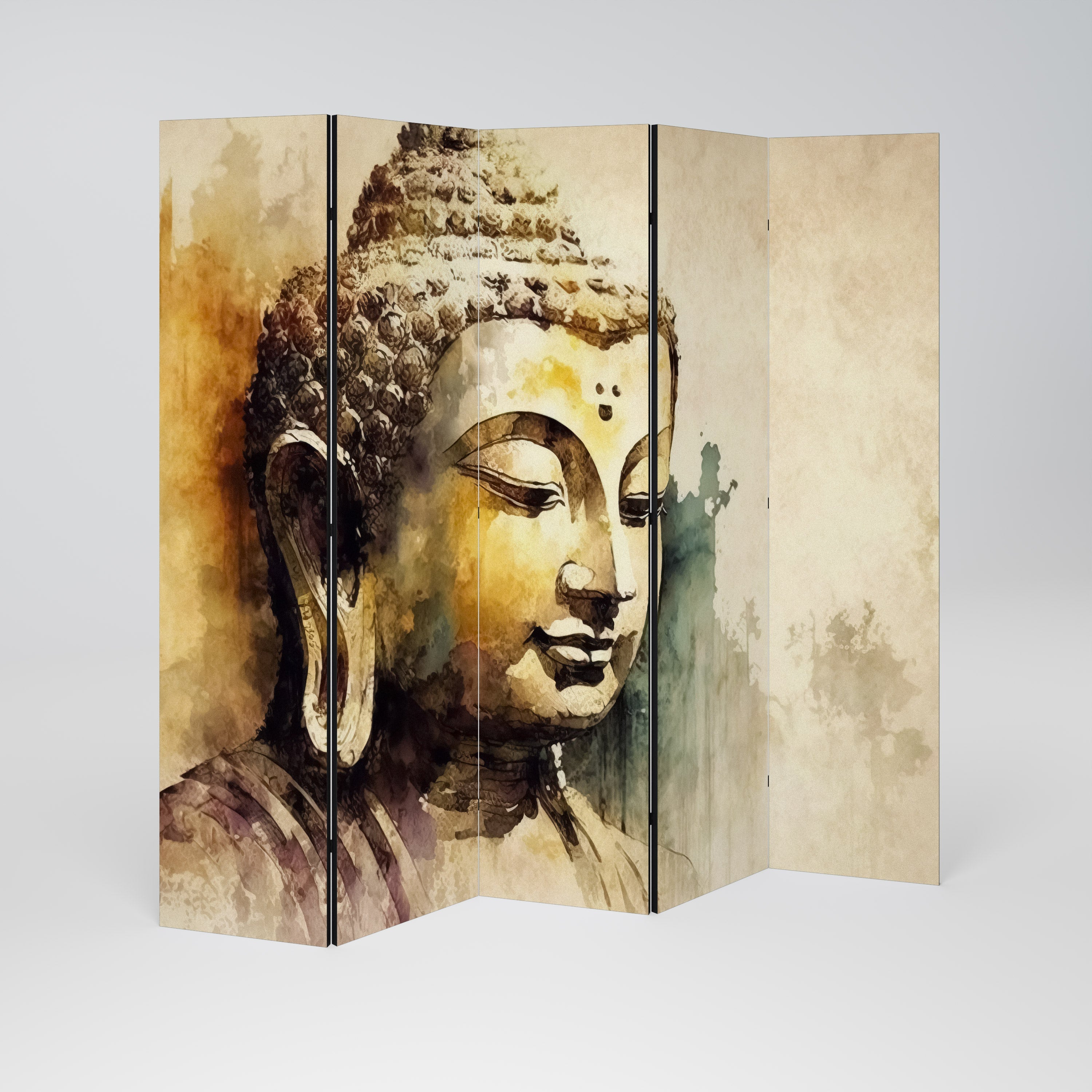 TRANQUIL BUDDHA WHISPERS Biombo Decorativo de 5 Painéis