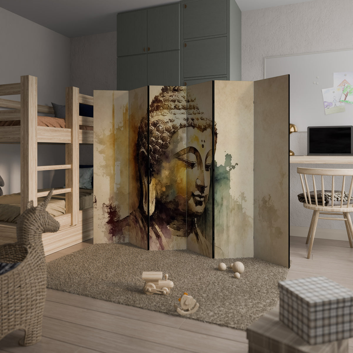 TRANQUIL BUDDHA WHISPERS Biombo de 6 Painéis