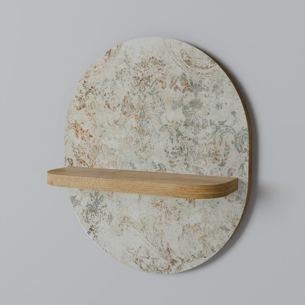 FADED ELEGANCE Prateleira Oval Decorativa em Efeito Carvalho