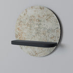 FADED ELEGANCE Prateleira Redonda Decorativa em Acabamento Preto