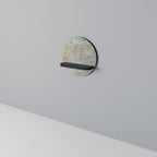 FADED ELEGANCE Prateleira Redonda Decorativa em Acabamento Preto