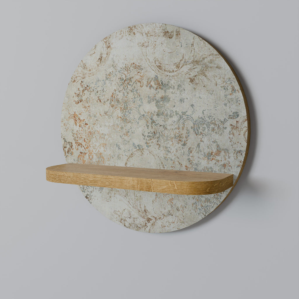 FADED ELEGANCE Prateleira Redonda Decorativa em Efeito Carvalho