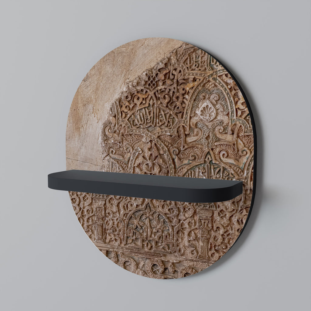 ARABESQUE WHISPERS Prateleira Oval Decorativa em Acabamento Preto