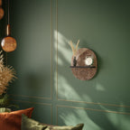 ARABESQUE WHISPERS Prateleira Oval Decorativa em Acabamento Preto