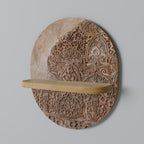 ARABESQUE WHISPERS Prateleira Oval Decorativa em Efeito Carvalho