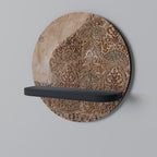 ARABESQUE WHISPERS Prateleira Redonda Decorativa em Acabamento Preto