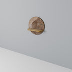 ARABESQUE WHISPERS Prateleira Redonda Decorativa em Efeito Carvalho