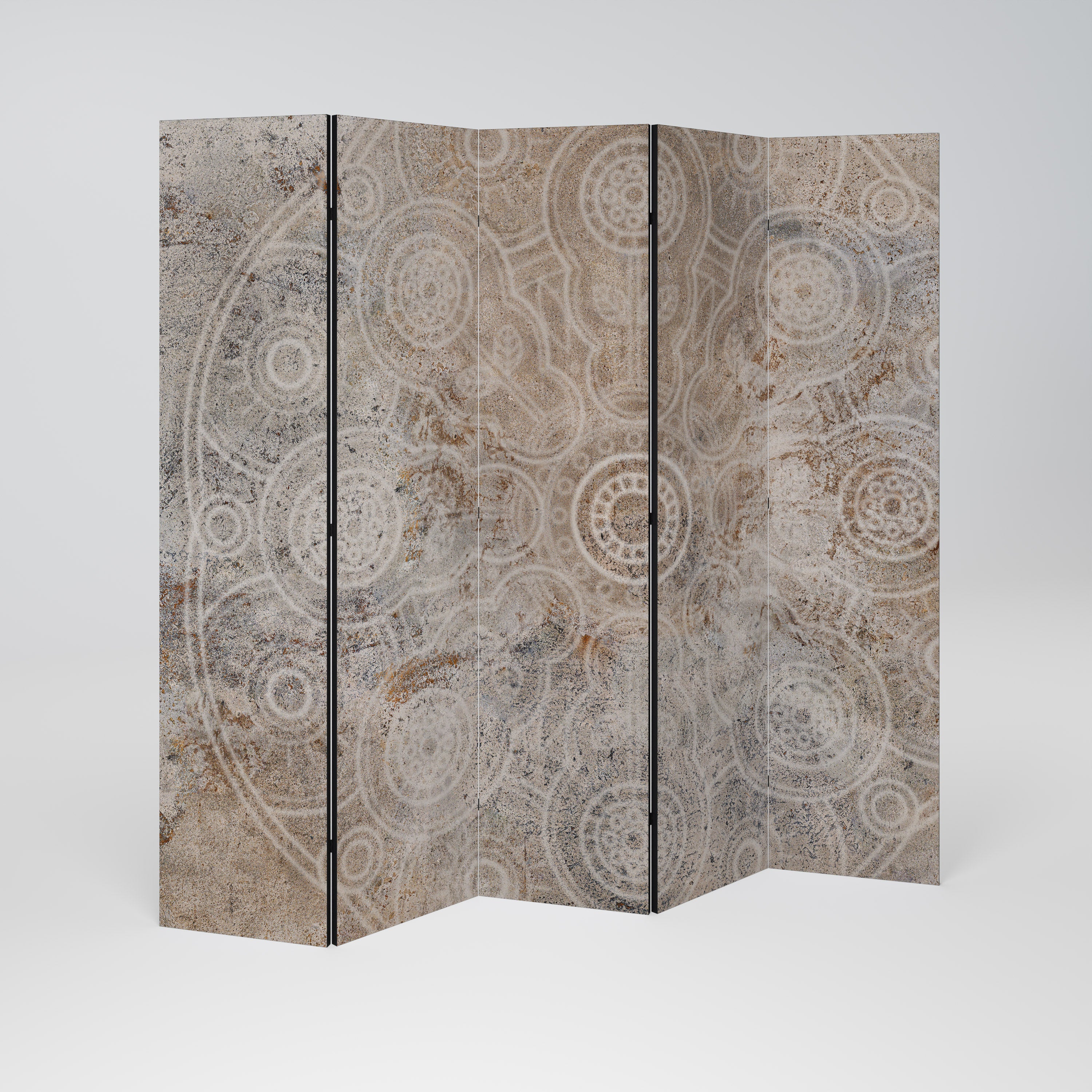 ENIGMATIC PATTERNS 5-Panel Room Divider