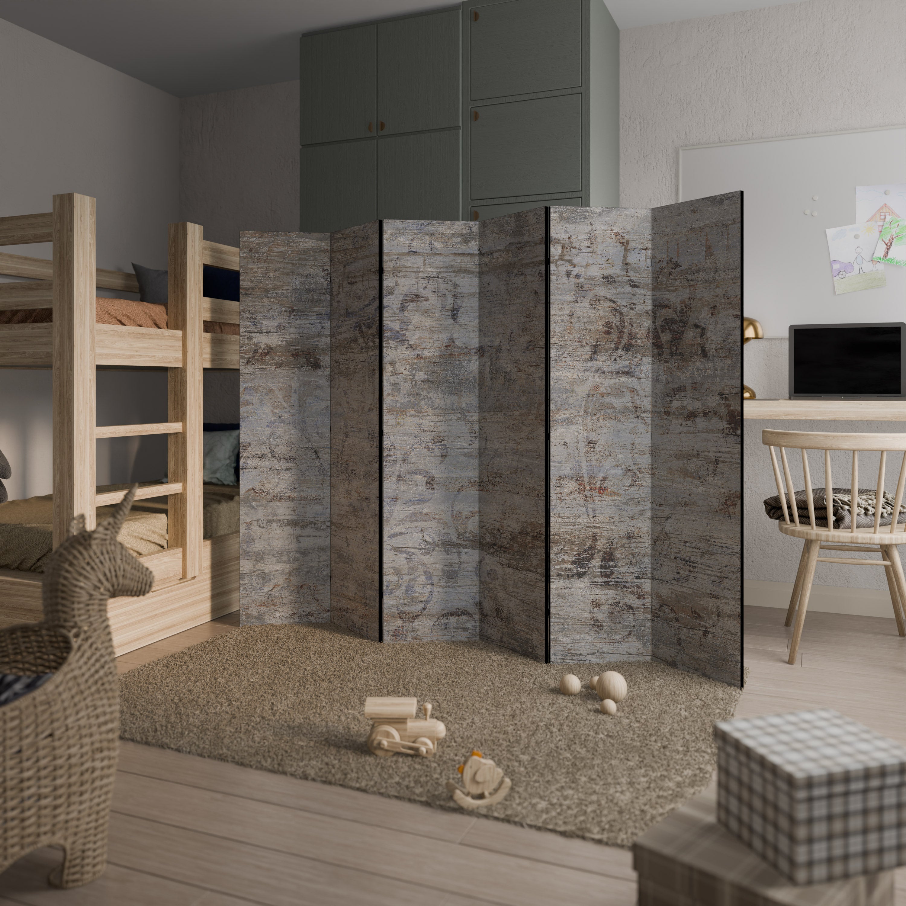 MYSTIC PATINA Biombo Decorativo de 6 Painéis