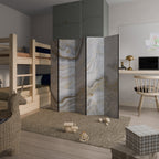 GOLDEN RIDGES Biombo Decorativo de 5 Painéis