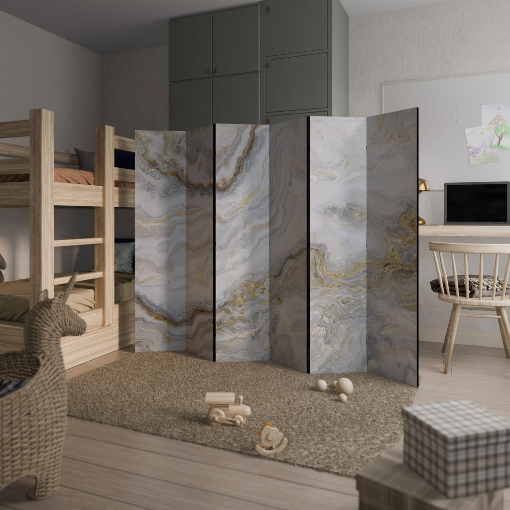 GOLDEN RIDGES Decorative 6-Panel Room Divider