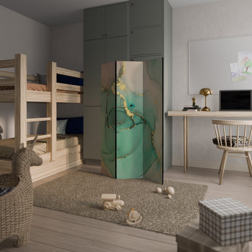 MARBLEIZED MYSTIQUE Biombo Decorativo de 3 Painéis