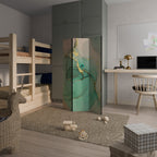 MARBLEIZED MYSTIQUE Biombo Decorativo de 3 Painéis