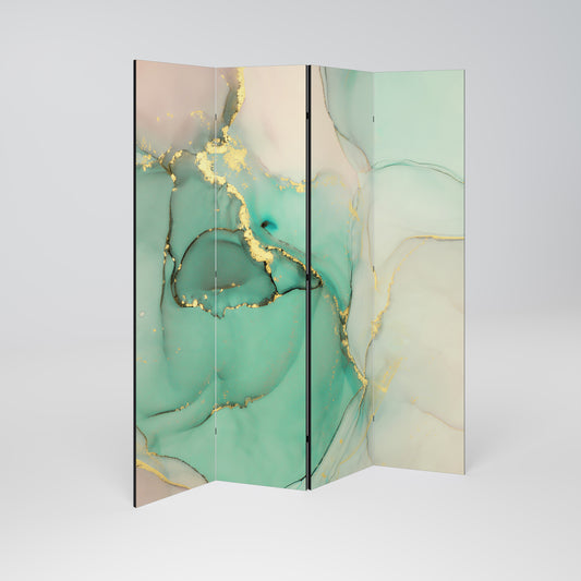 MARBLEIZED MYSTIQUE Biombo de 4 Painéis