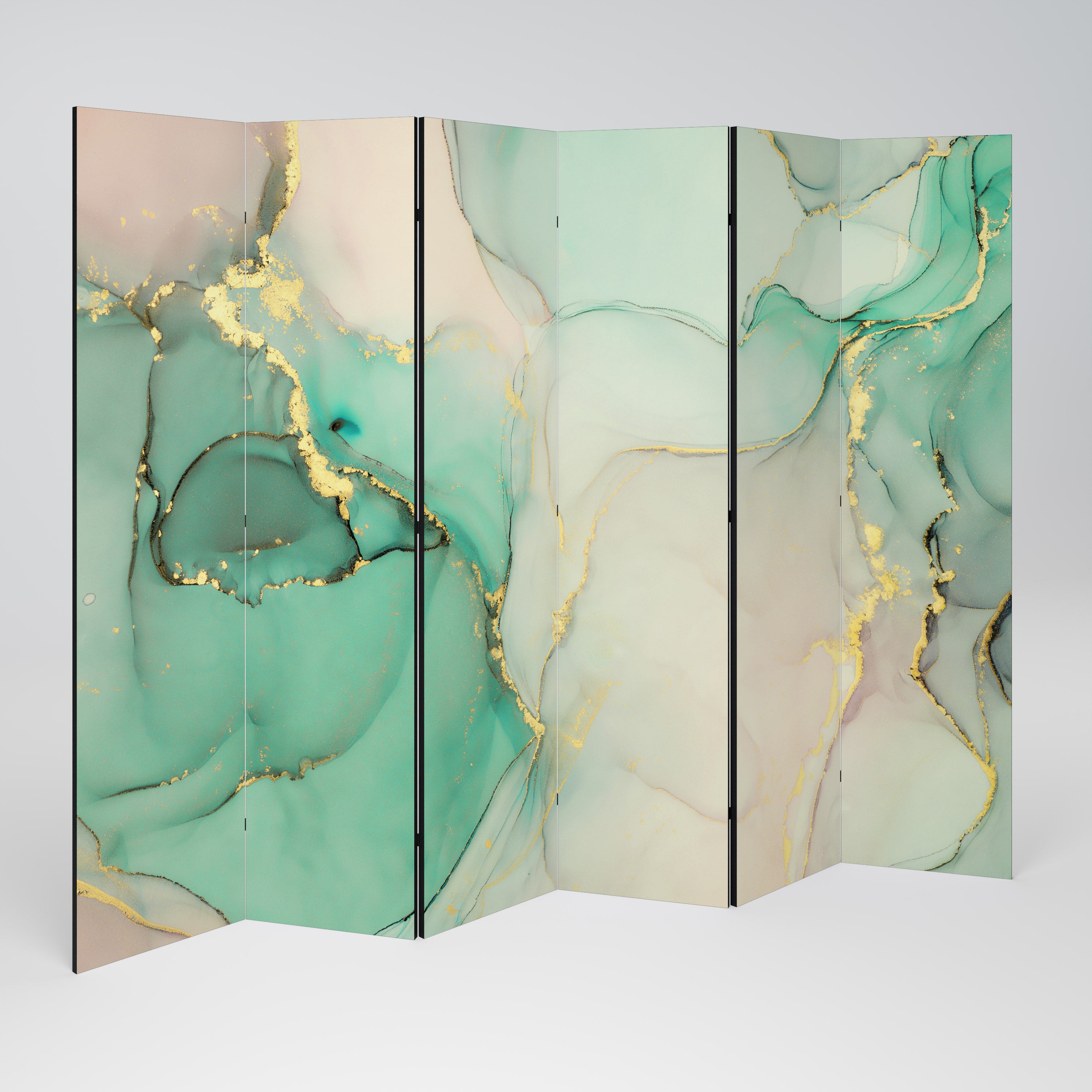 MARBLEIZED MYSTIQUE Biombo de 6 Painéis