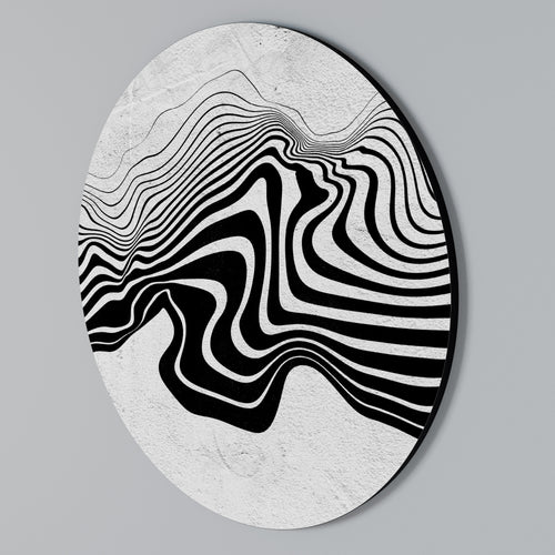 MONOCHROME MIRAGE Arte de Parede Redonda