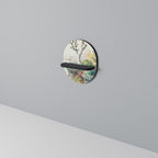 SUCCULENT WHIMSY Prateleira Oval Decorativa em Acabamento Preto