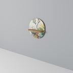 SUCCULENT WHIMSY Prateleira Oval Decorativa em Efeito Carvalho