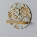 SUCCULENT WHIMSY Prateleira Redonda Decorativa em Efeito Carvalho