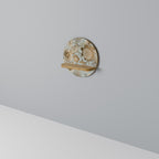 SUCCULENT WHIMSY Prateleira Redonda Decorativa em Efeito Carvalho