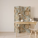 SUCCULENT WHIMSY Biombo Decorativo de 3 Painéis