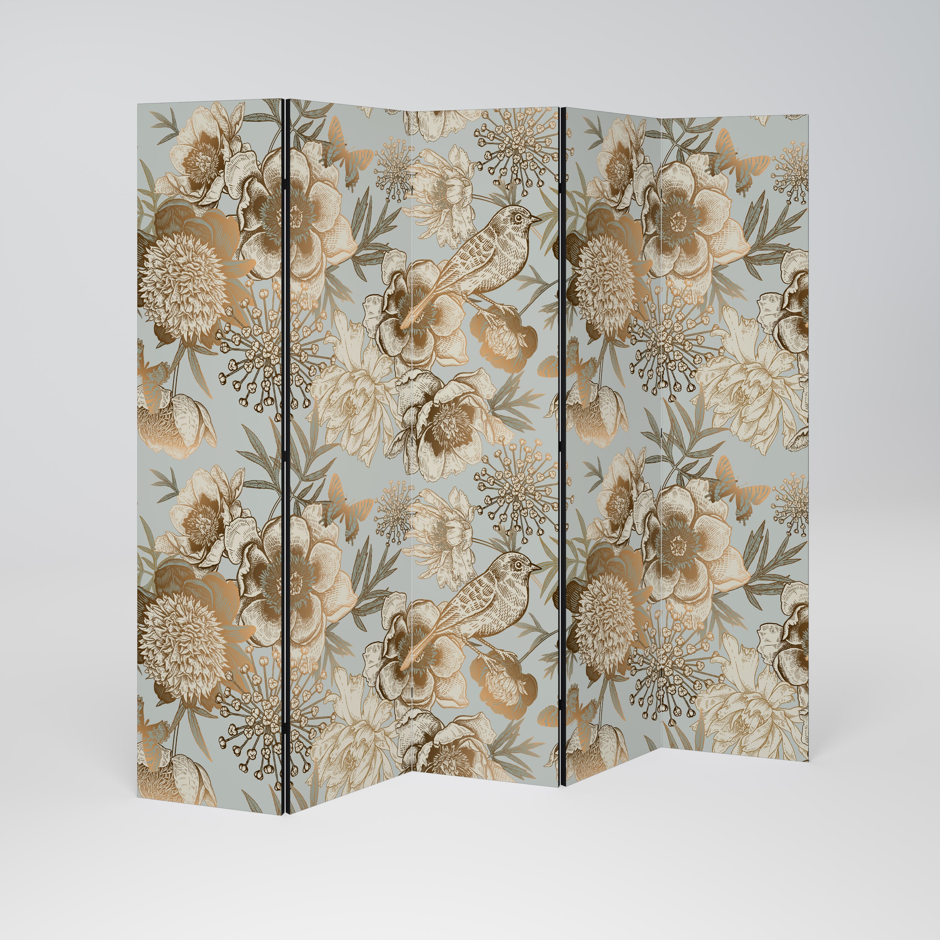 SUCCULENT WHIMSY 5-Panel Room Divider