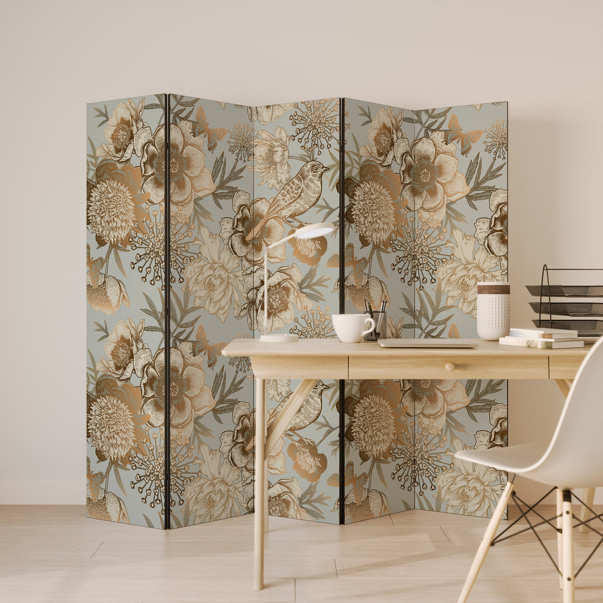 SUCCULENT WHIMSY 5-Panel Room Divider