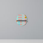 RETRO GRID Prateleira Oval Decorativa em Acabamento Preto