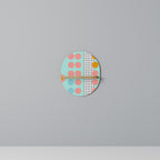 RETRO GRID Prateleira Oval Decorativa em Efeito Carvalho