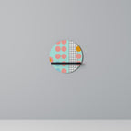 RETRO GRID Prateleira Redonda Decorativa em Acabamento Preto