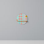 RETRO GRID Prateleira Redonda Decorativa em Efeito Carvalho