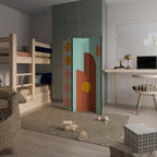 RETRO GRID Biombo de 3 Painéis