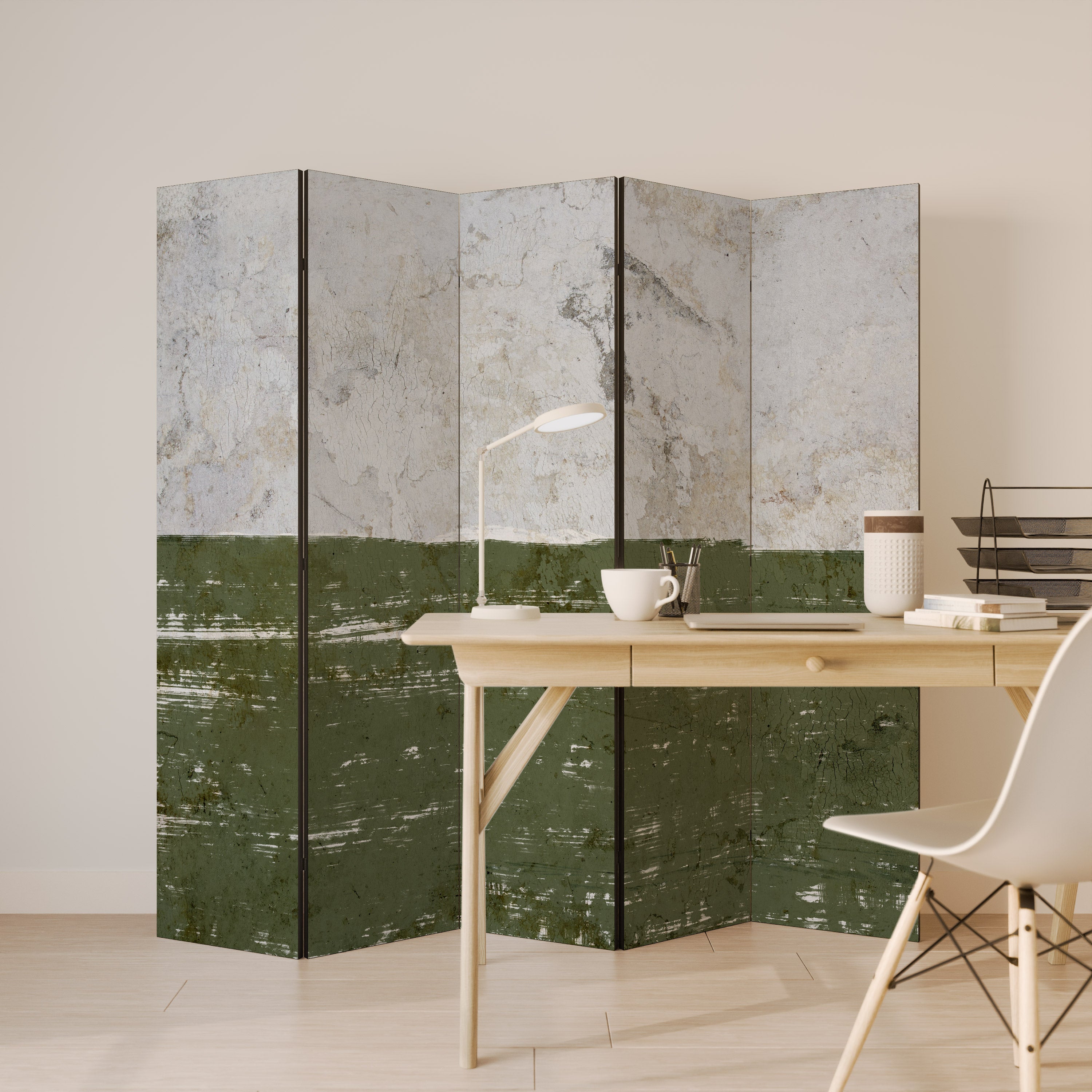 RUSTIC RADIANCE ASSEMBLED Biombo Decorativo de 5 Painéis