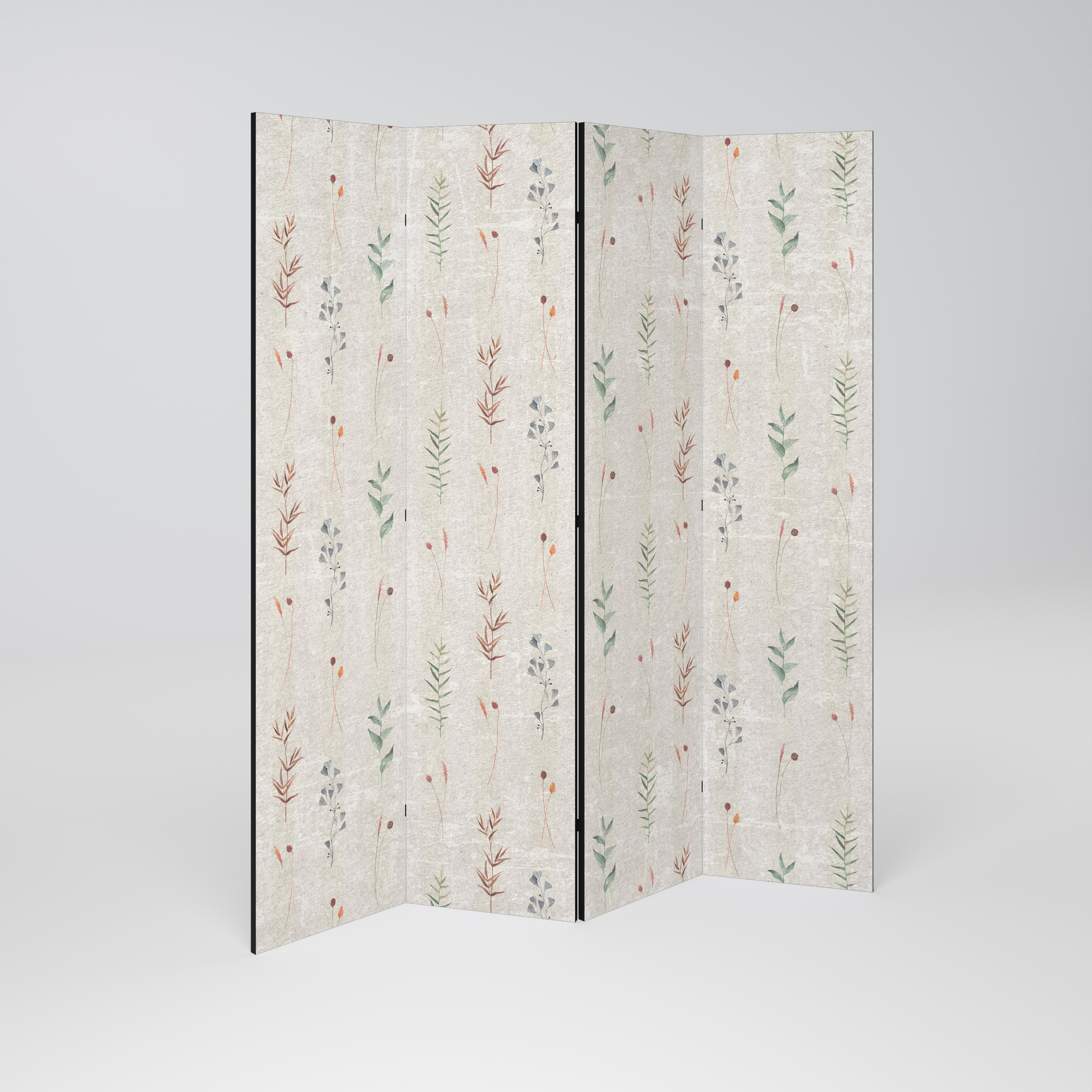 VERDANT HARMONY Biombo Decorativo de 4 Painéis