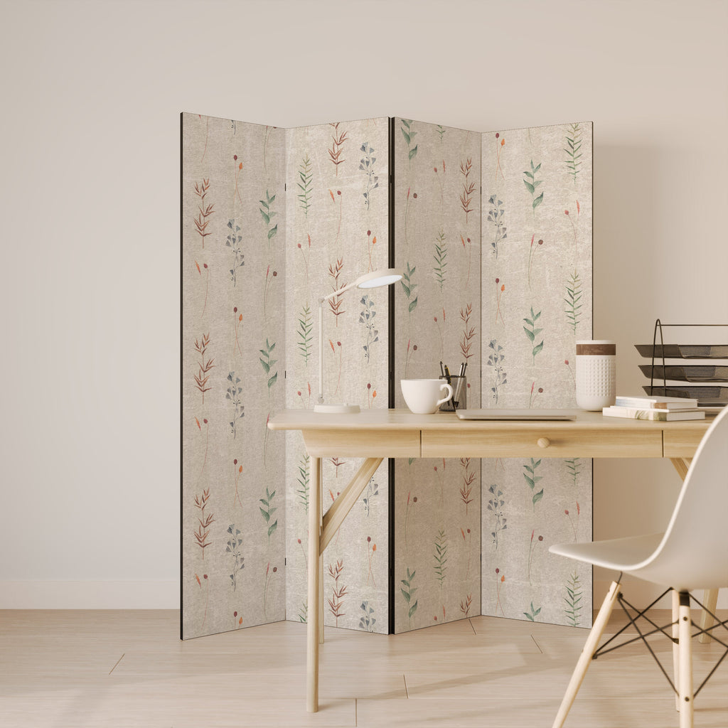 VERDANT HARMONY Biombo Decorativo de 4 Painéis