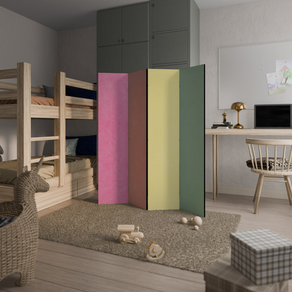 LIKE A ROLLING SHADE Biombo Decorativo de 4 Painéis