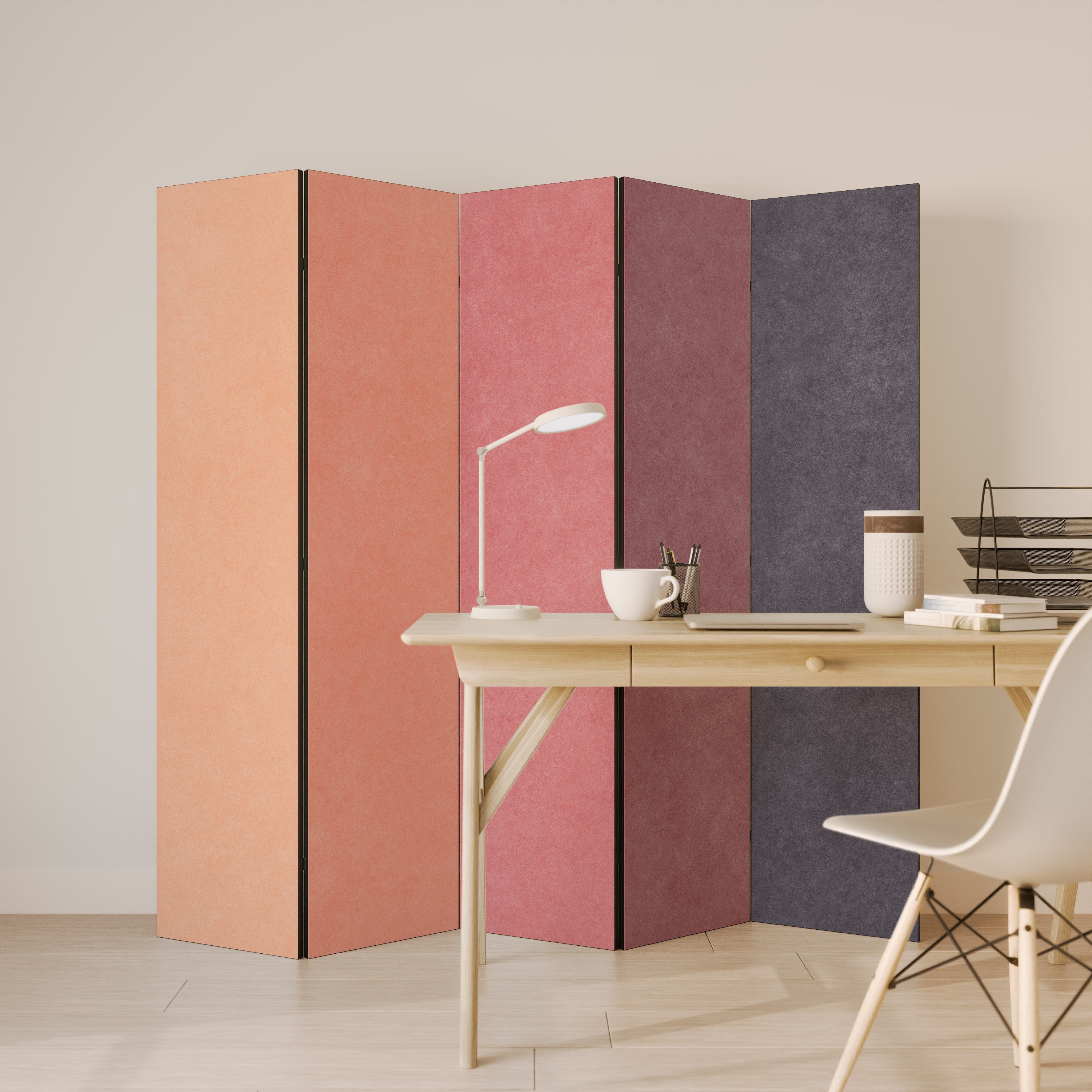 SMELLS LIKE PINK SPIRIT Biombo Decorativo de 5 Painéis