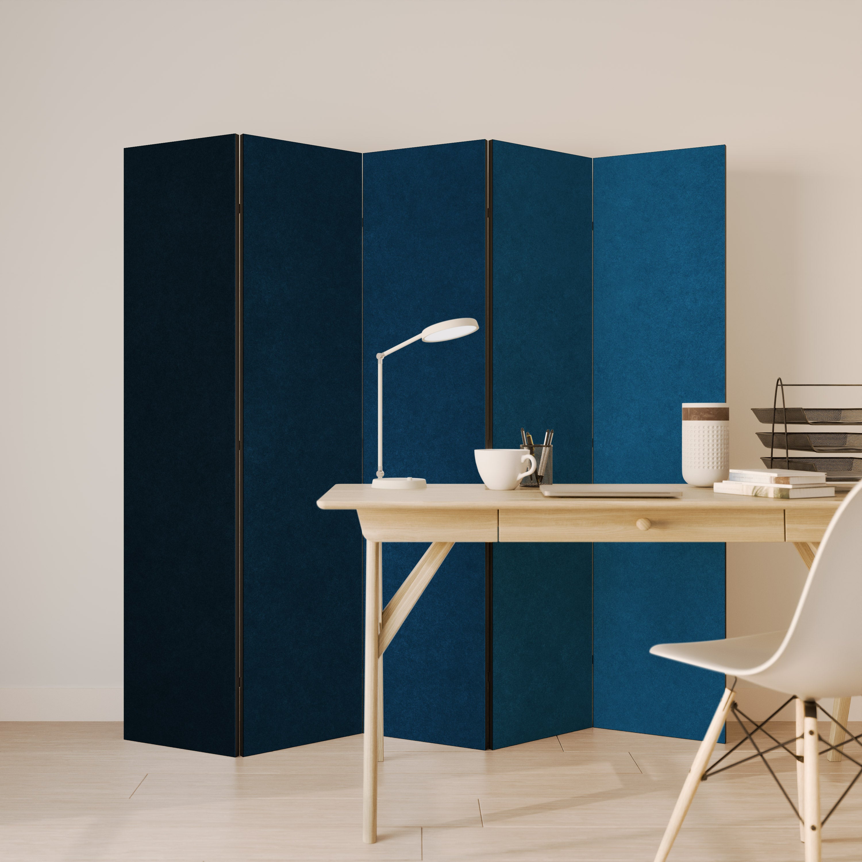 SHAKE IT BLUE 5-Panel Room Divider