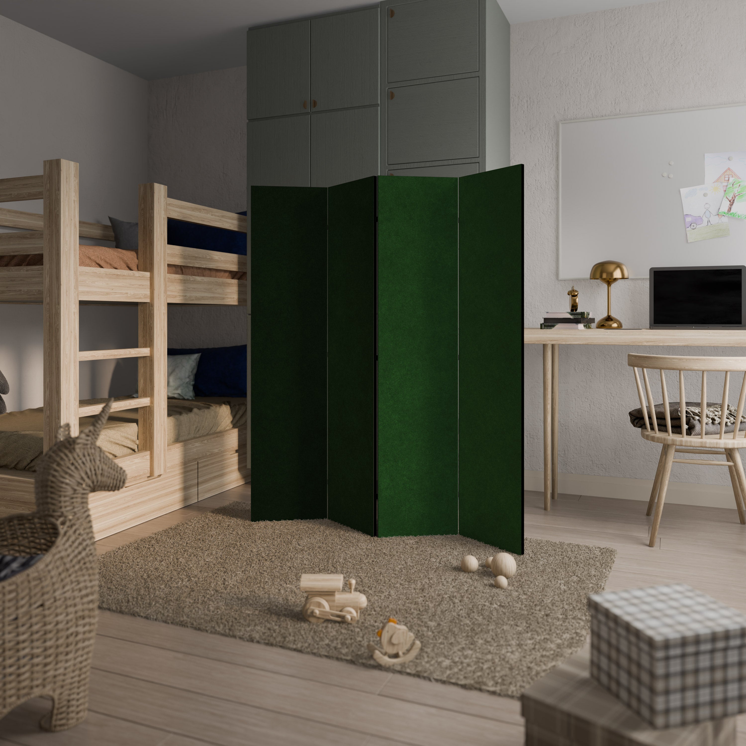 GREEN YOURSELF 4-Panel Room Divider
